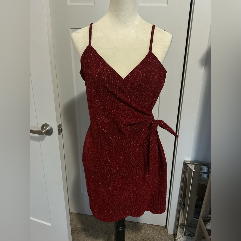 Lily Rose Sparkling Red Mini Dress